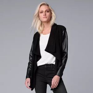 Simply Vera Vera Wang Draped Open-Front Cardigan